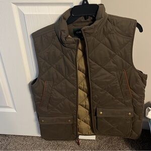 Orvis Brown Quilted Vest for Outdoor Layering
